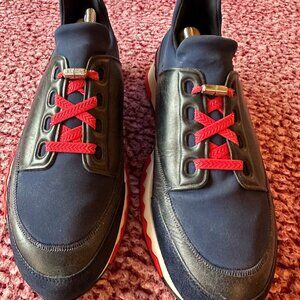 Hermès Stadium Sneakers – Navy, Black & Red Size 41